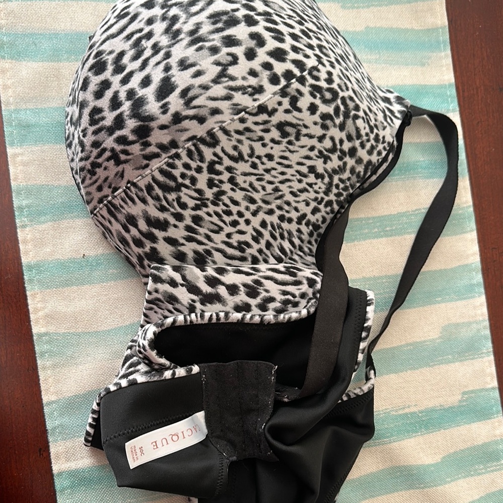 Clinique Black and White Animal Print Bra